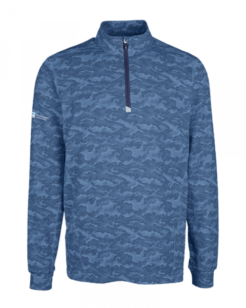 Cutter & Buck Traverse Camo Print Stretch Quarter Zip Men