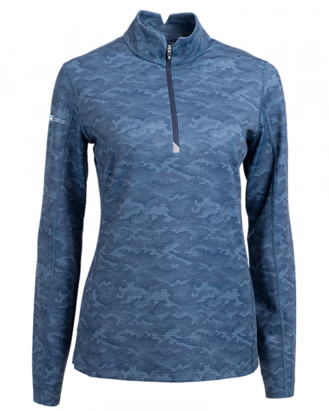 Cutter & Buck Traverse Camo Print Stretch Quarter Zip Women