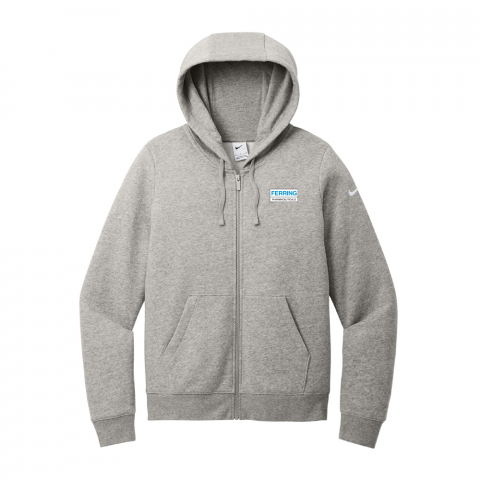 Nike Women's Club Fleece Sleeve Swoosh Full-Zip Hoodie